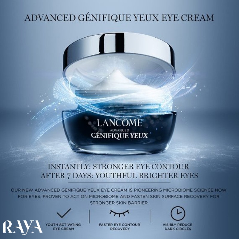 کرم دور چشم جوانساز جینیفیک لانکوم حجم 6 و 15 میل Lancome Advanced Genifique Yeux Youth Activating Eye Cream